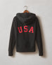 Women's Classic Full Zip USA Embroidery - Black